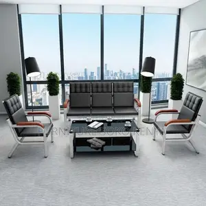 Sofas | Leather Made Five Seater Reception Sofa Set