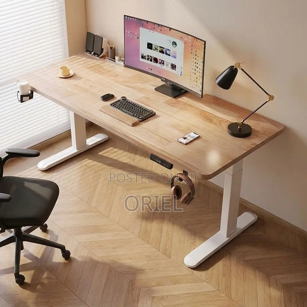 Office Desk : 140CM Electric Workstation Computer Table