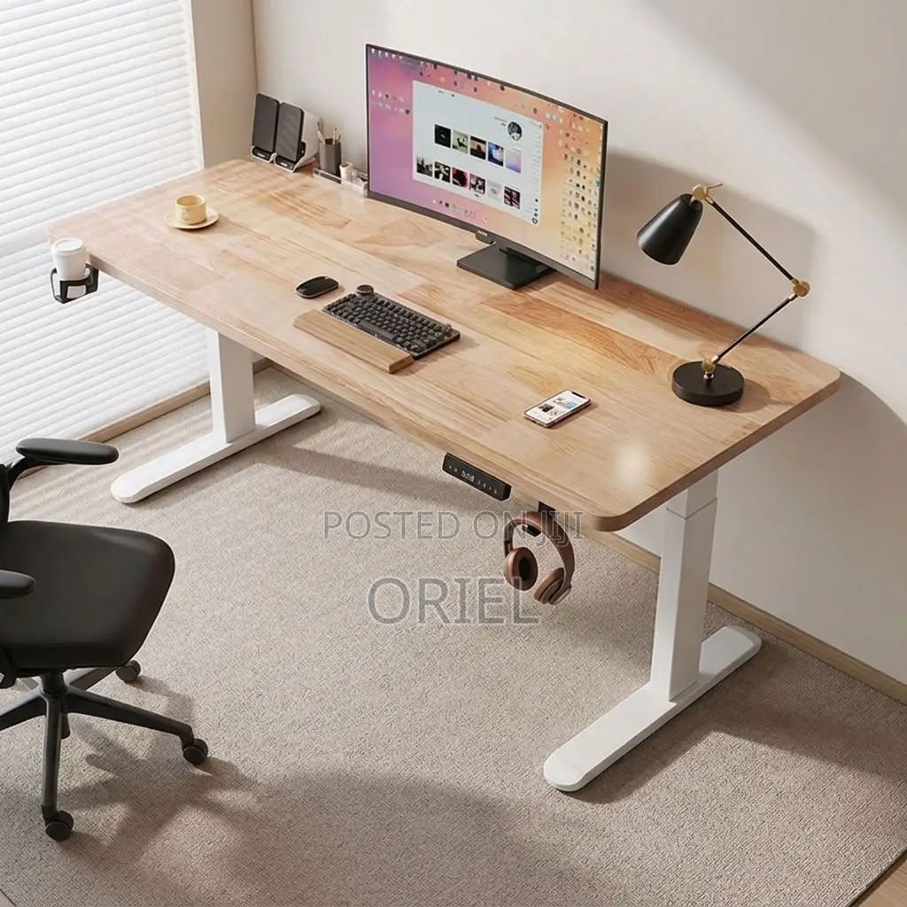 Office Desk : 140CM Electric Workstation Computer Table