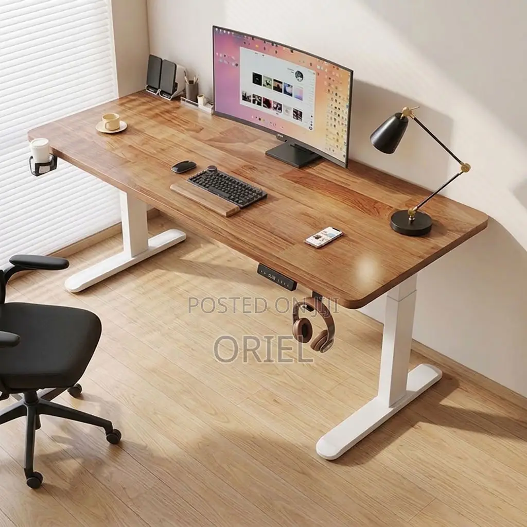 Office Desk : 140CM Electric Workstation Computer Table