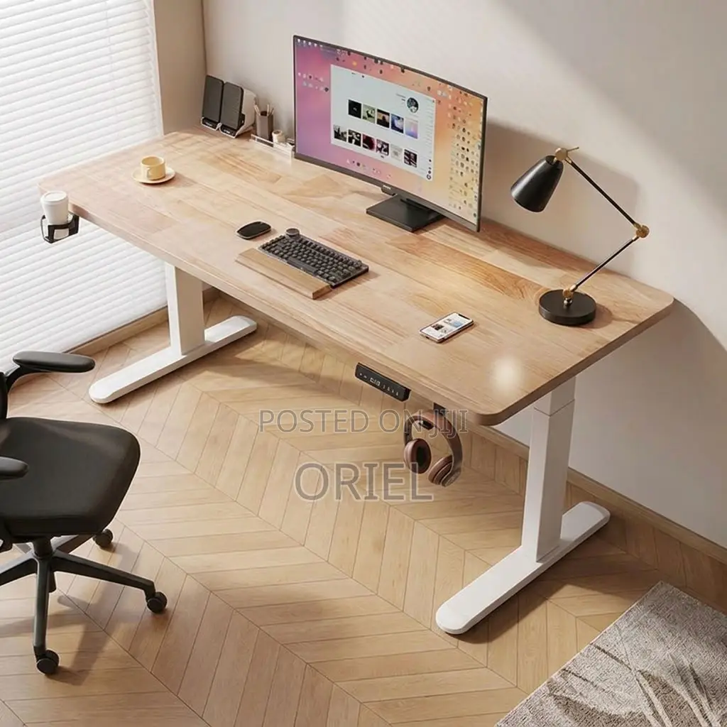 Office Desk : 140CM Electric Workstation Computer Table
