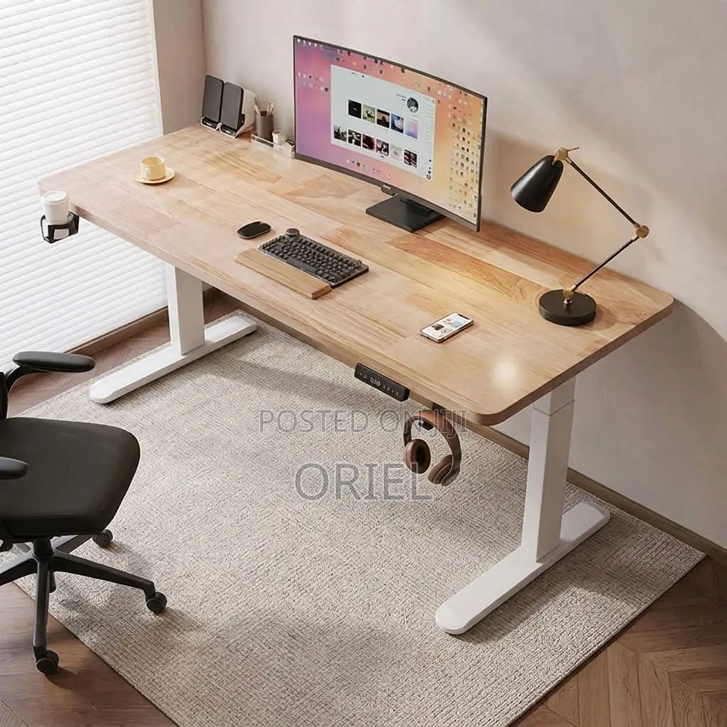 Office Desk : 140CM Electric Workstation Computer Table
