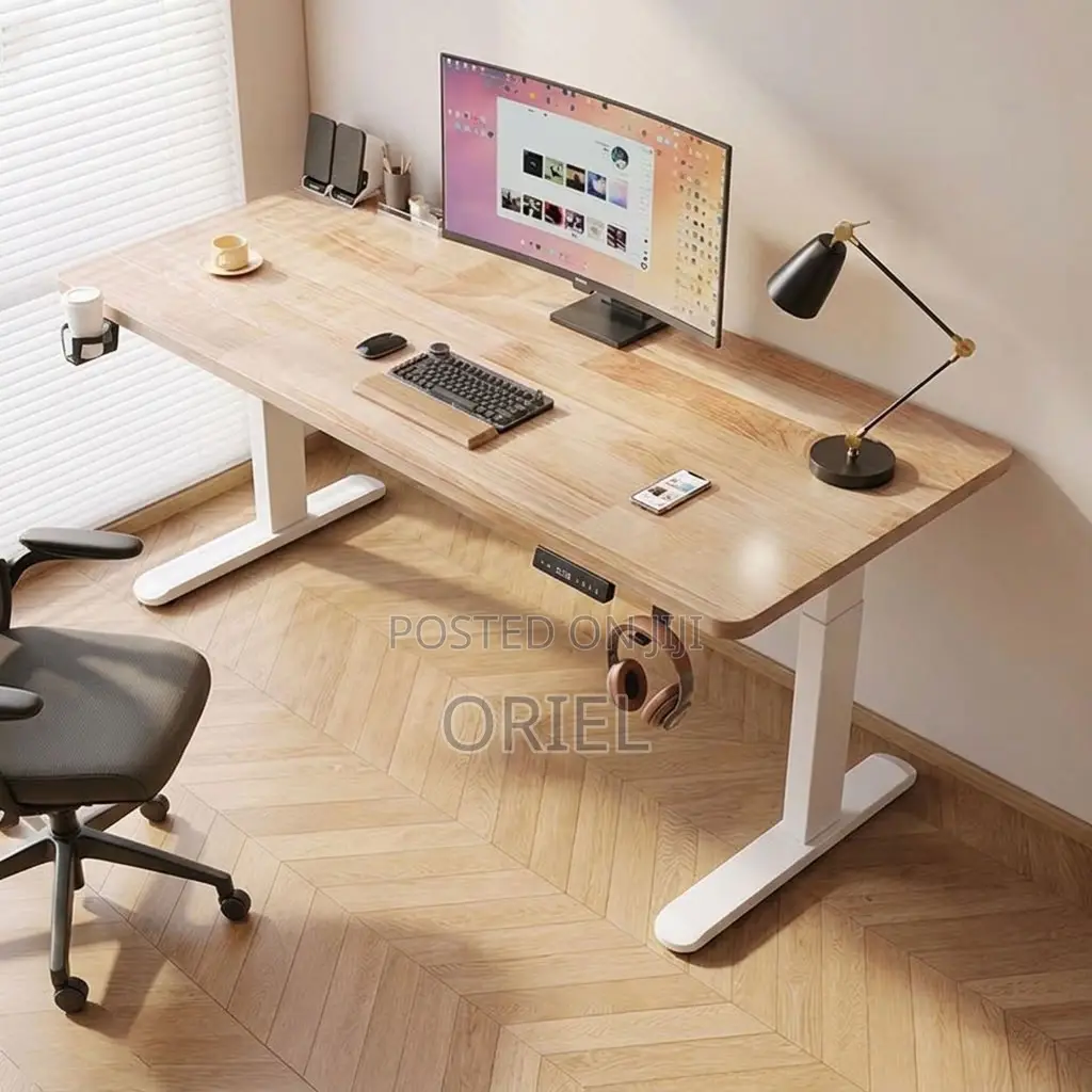 Office Desk : 140CM Electric Workstation Computer Table