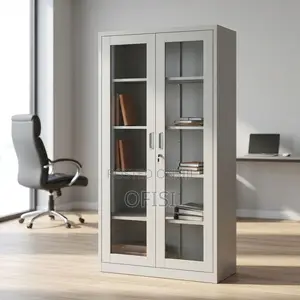 Office Cabinet; Full-Glass Steel Office Display Cabinet