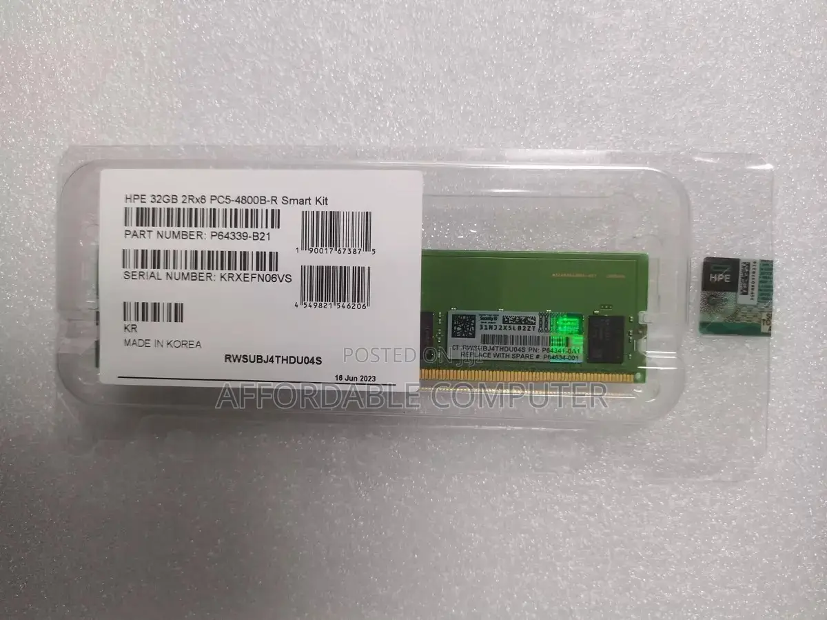 HPE 32GB Ddr5-4800 Ecc Registered Rdimm 2rx8 Pc5-38400 Server Ram
