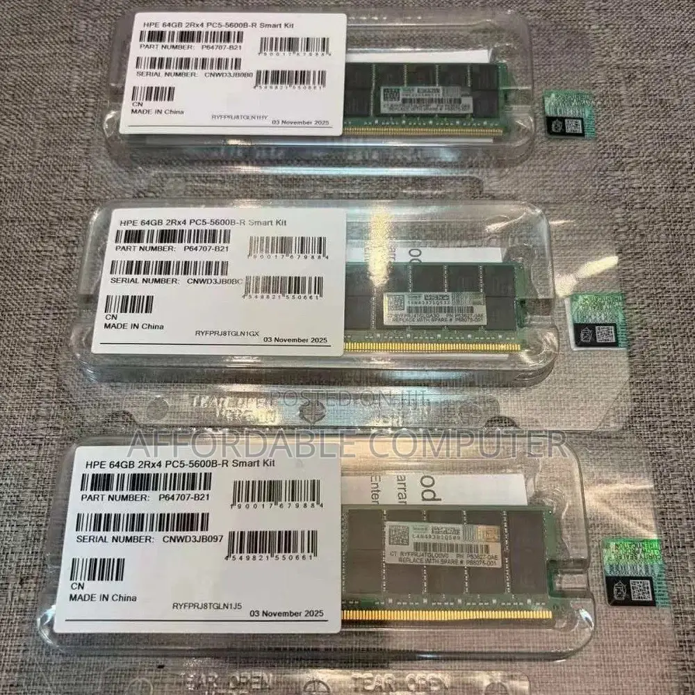 Hpe 64GB 2rx4 Ddr5 Pc5-5600 Ec8 Rdimm Server Memory