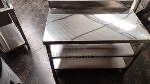 Working Table With 2 Under Shelves