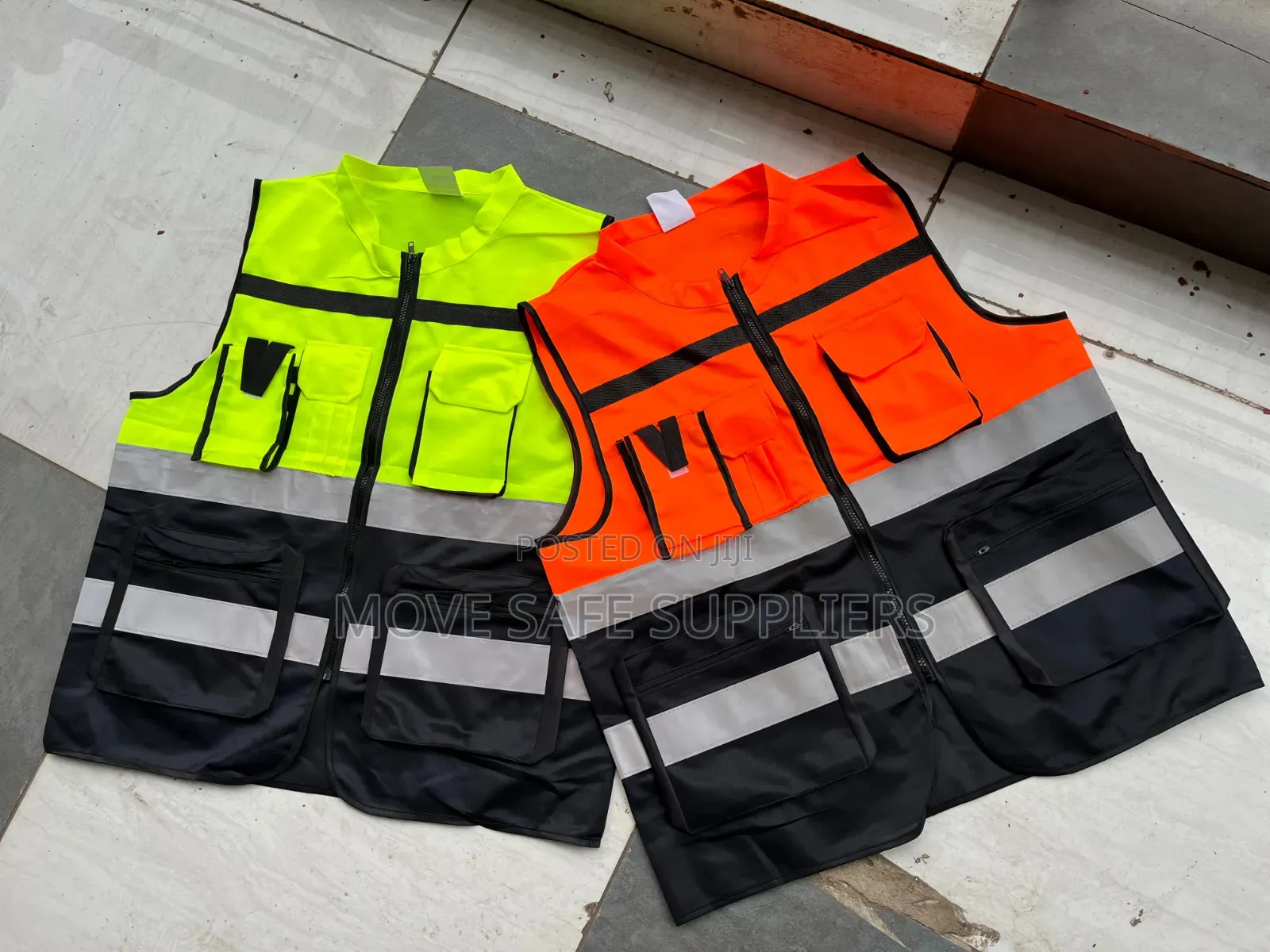 Chinese Collar (Executive) High Visibility Mesh Vest Safety Reflector