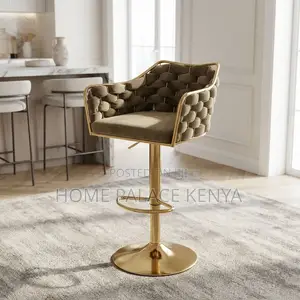 Bar Stool; Adjustable Velvet Bar Stool