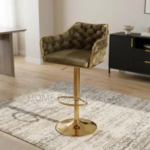 Bar Stool; Adjustable Velvet Bar Stool