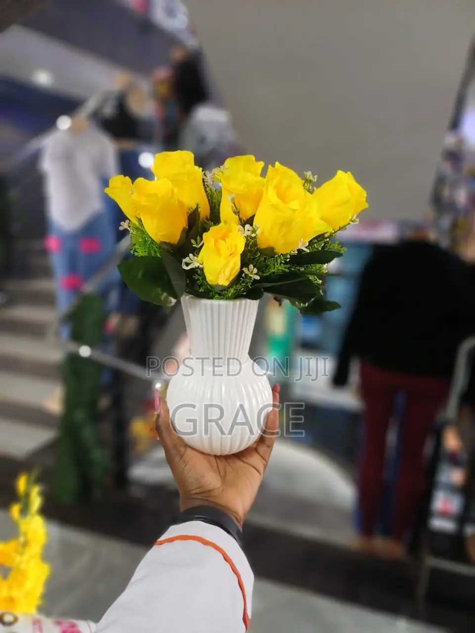 Artificial Rose+ Vase