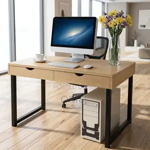 Office Desk : Study Desk With Double Storage Drawers
