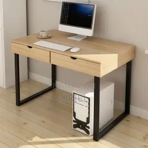 Office Desk : Study Desk With Double Storage Drawers