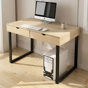 Office Desk : Study Desk With Double Storage Drawers