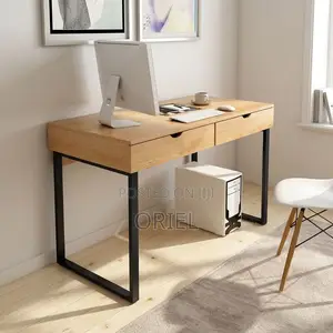 Office Desk : Study Desk With Double Storage Drawers