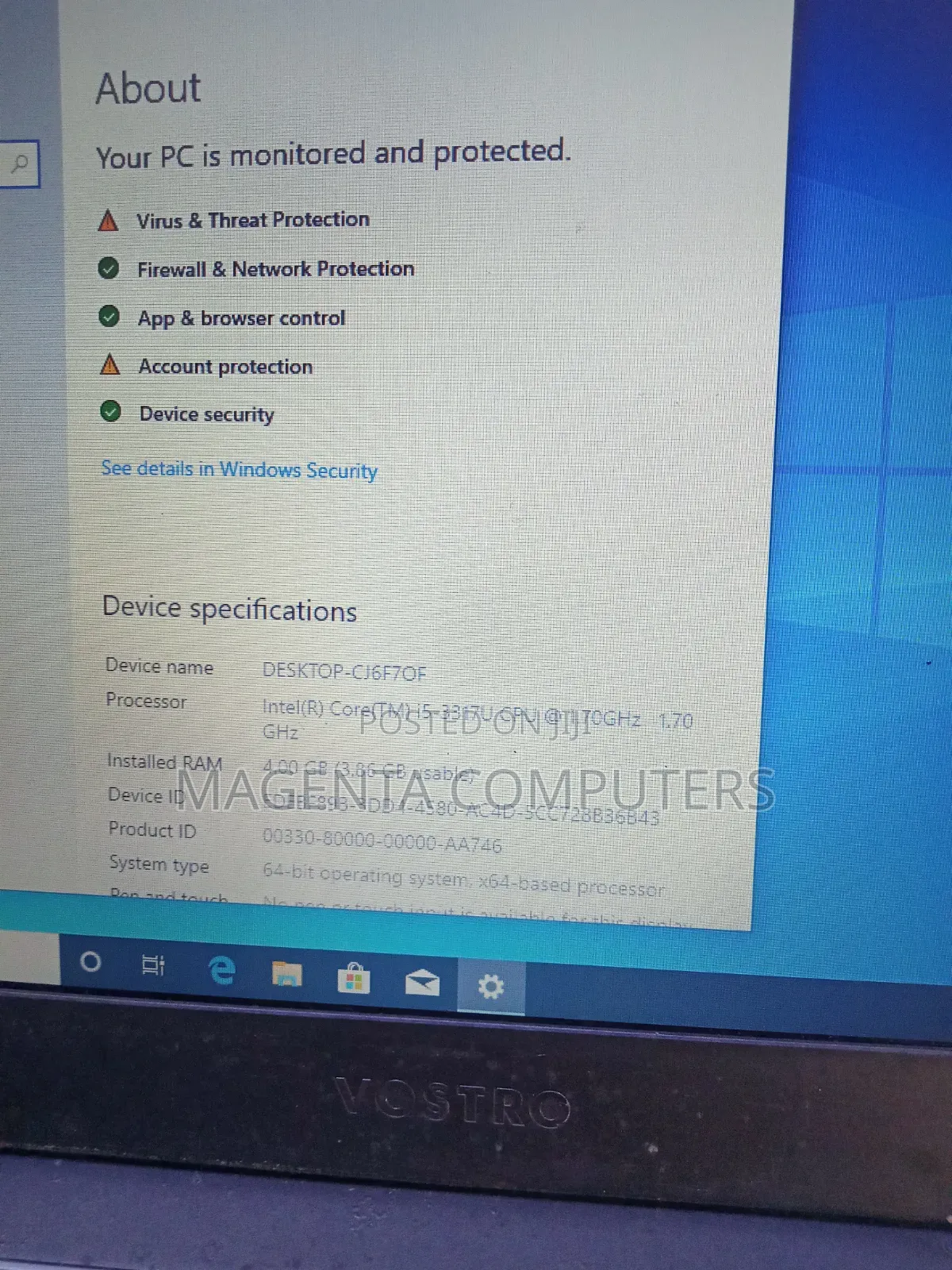 Laptop Dell Vostro 3360 4GB Intel Core i5 HDD 320GB