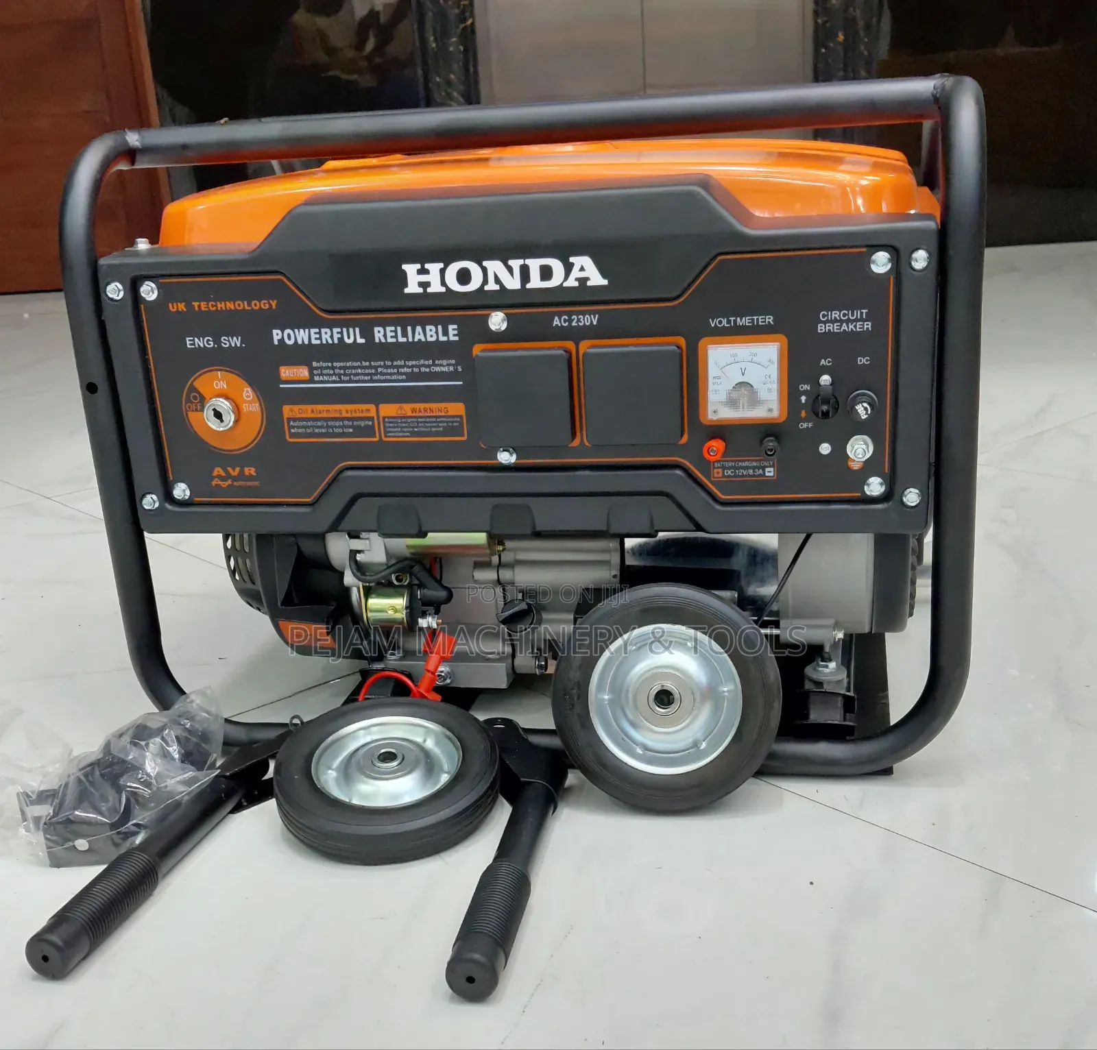 Honda 7.5kva Keystart With Handle and Wheels