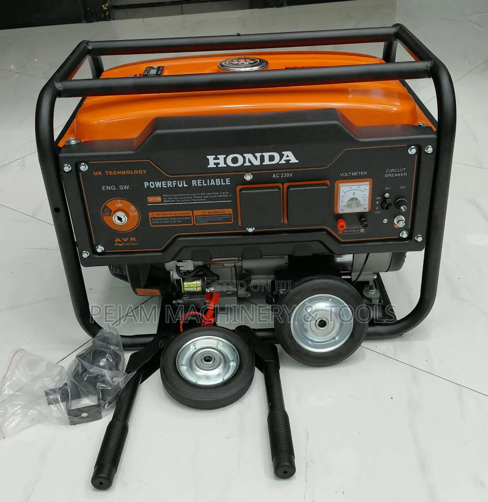 Honda 7.5kva Keystart With Handle and Wheels