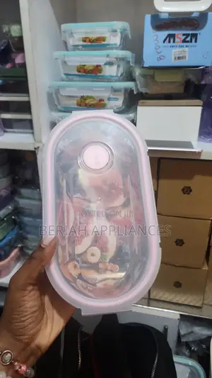 850ml Oval Borosilicate Glass Lunch Box