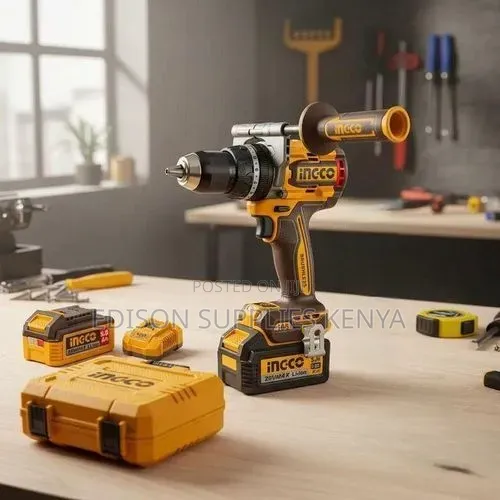 INGCO Cordless Drill Impact Drill 166Nm, Brushless