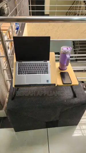 Foldable Tilting Laptop Bed Table With Cup Holder