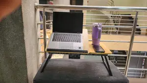 Foldable Tilting Laptop Bed Table With Cup Holder