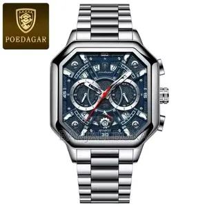 POEDAGAR Silver Fantastic Men's Watch