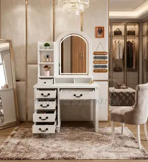 Brown Vanity Set | Bedroom Dressing Room Vanity Set