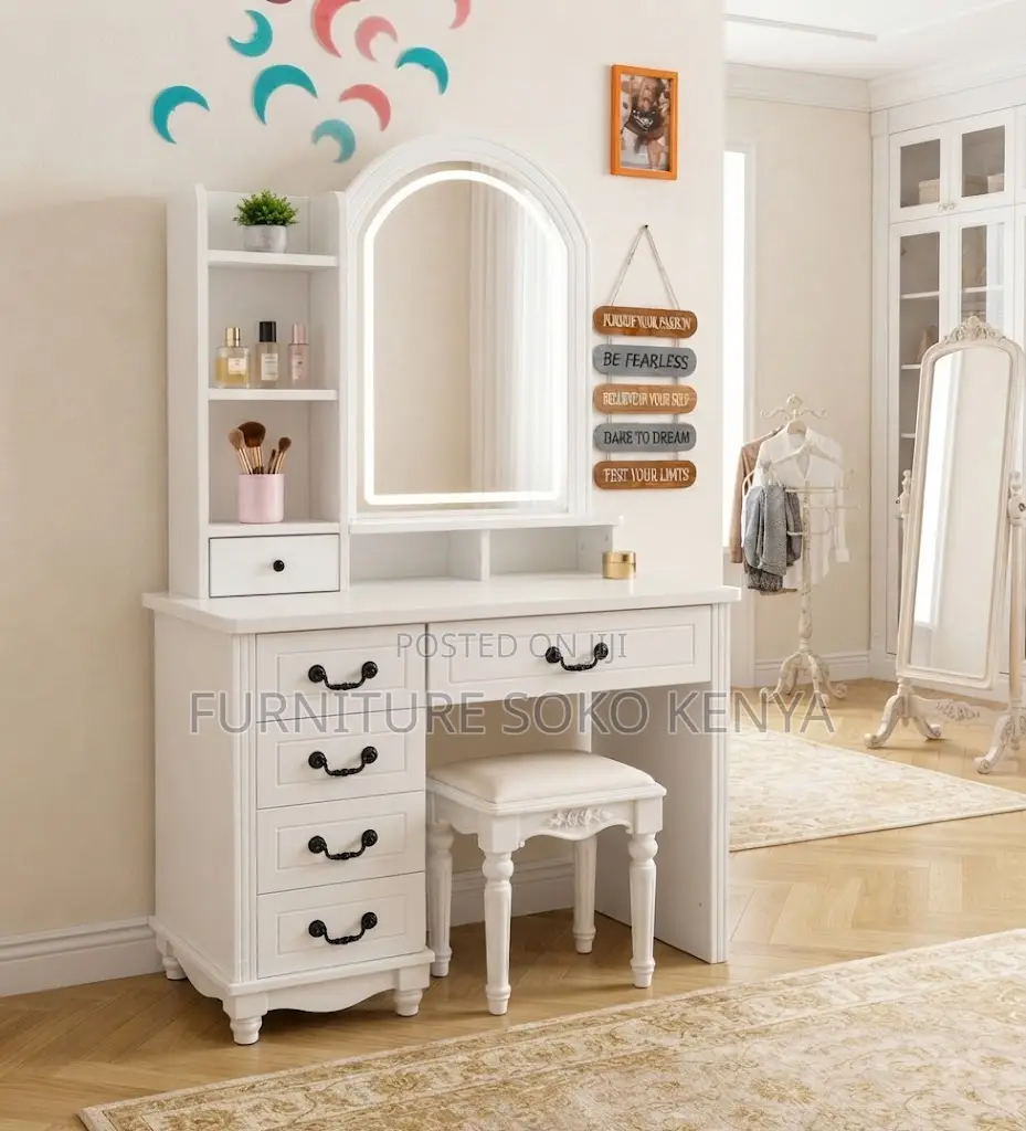 Brown Vanity Set | Bedroom Dressing Room Vanity Set