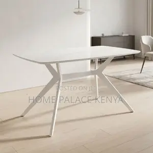 Home Dining Table; 1.3M by 0.7M Marble Top Dining Table