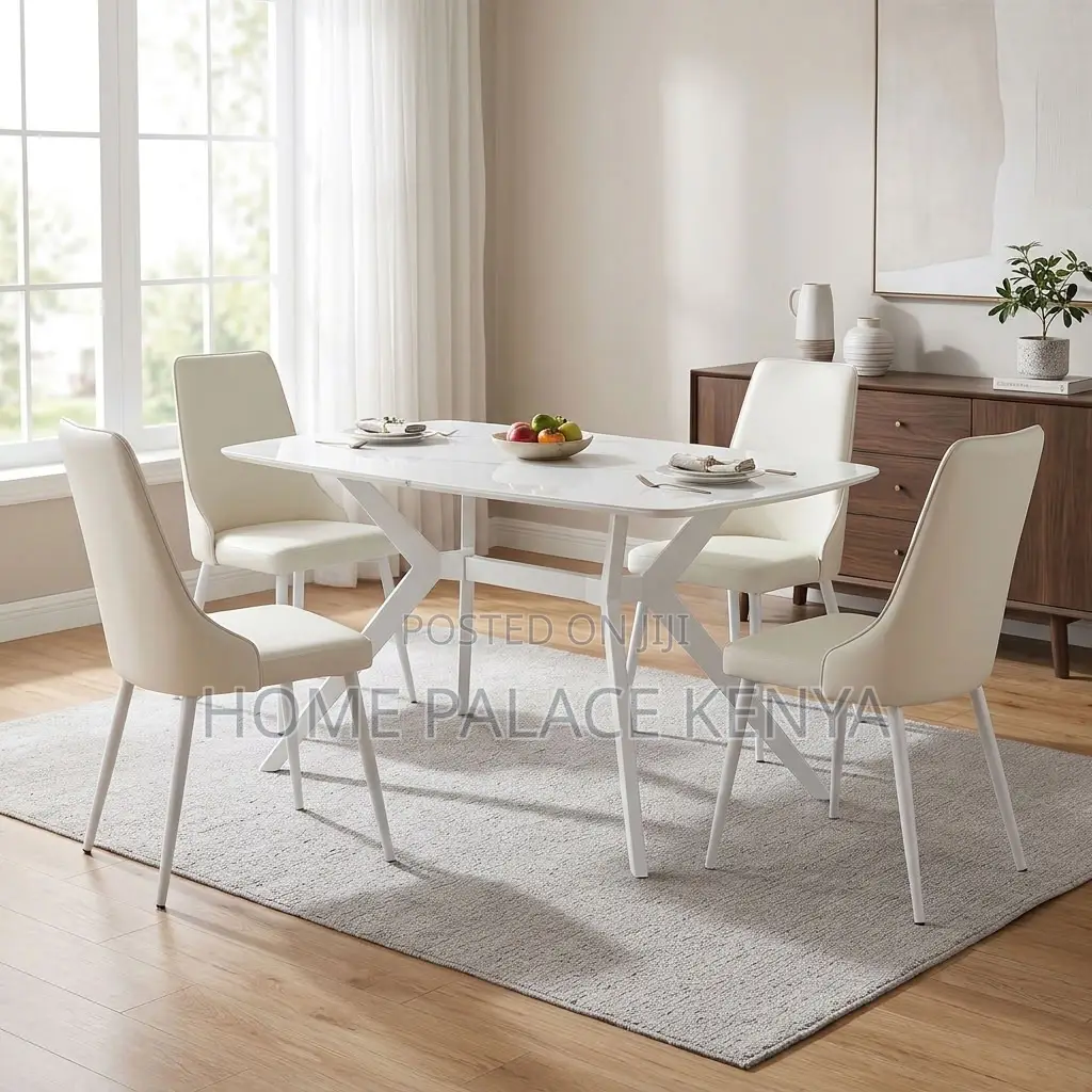 Home Dining Table; 1.3M by 0.7M Marble Top Dining Table