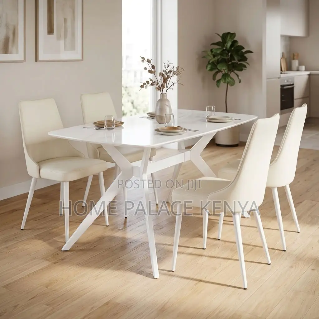 Home Dining Table; 1.3M by 0.7M Marble Top Dining Table