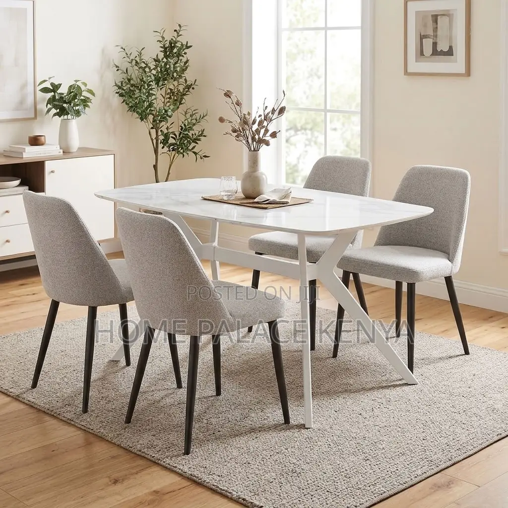 Home Dining Table; 1.3M by 0.7M Marble Top Dining Table