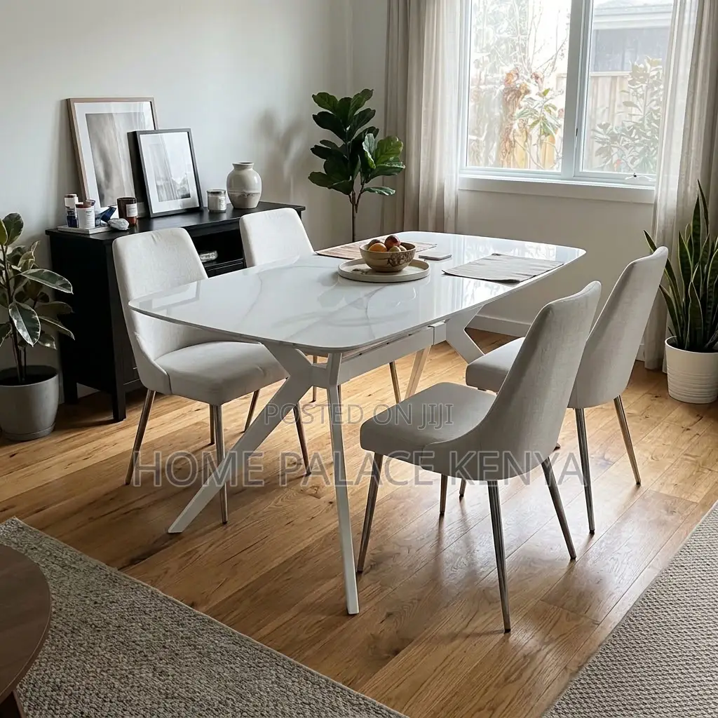 Home Dining Table; 1.3M by 0.7M Marble Top Dining Table