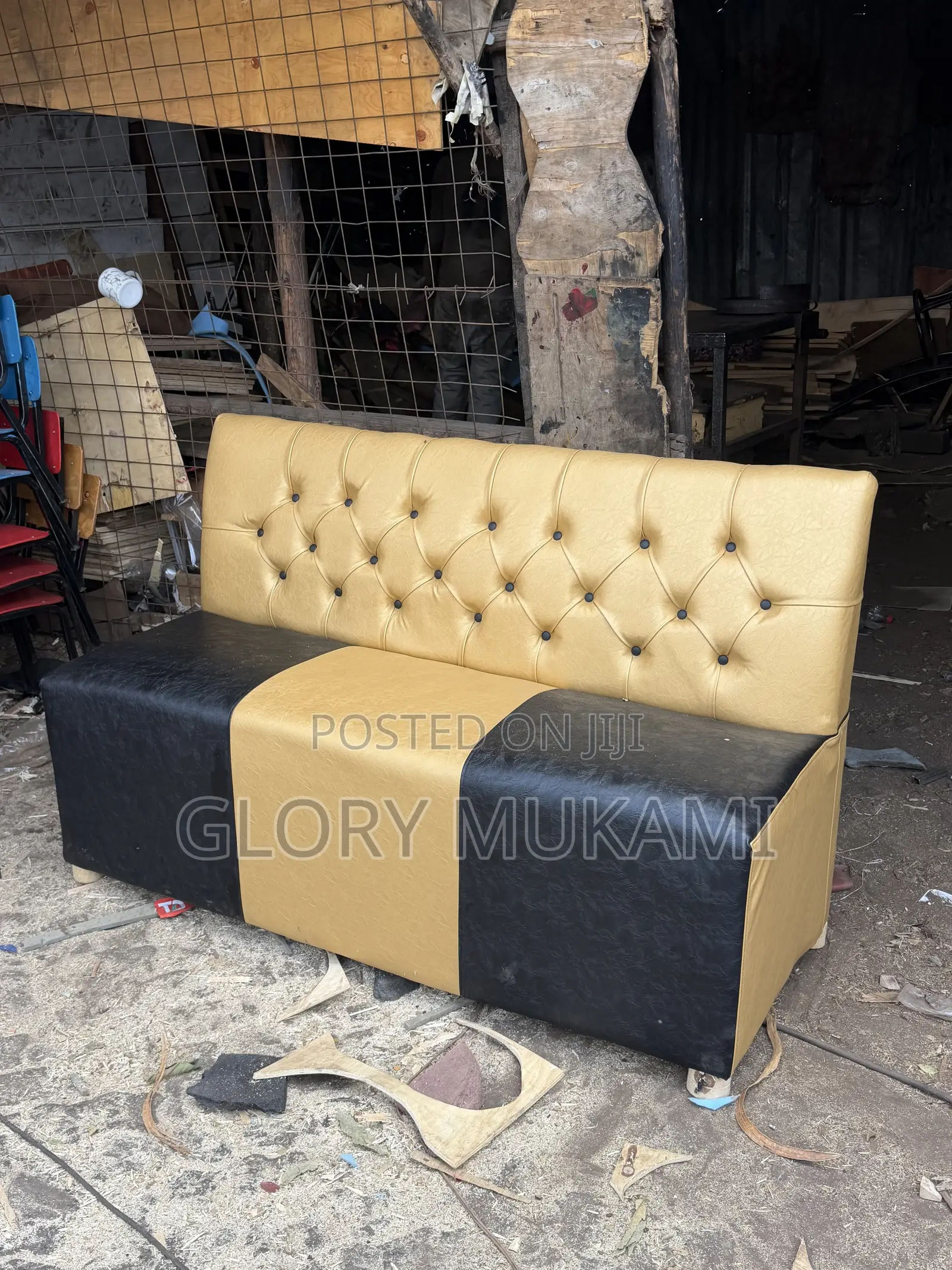 4 Seater Black Gold Restaurant and Bar Couches