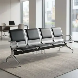 Office Bench : Padded Office Reception Bench for Four