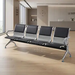 Office Bench : Padded Office Reception Bench for Four