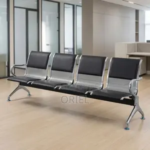 Office Bench : Padded Office Reception Bench for Four