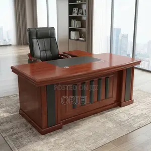 Office Desk : L-Shaped 1.8 Metre Wooden Executive Desk