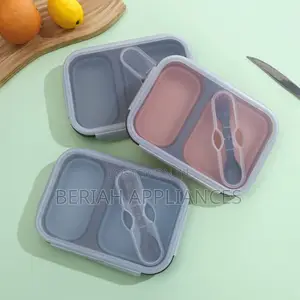 Collapsible Silicone 2 Grid Lunch Box