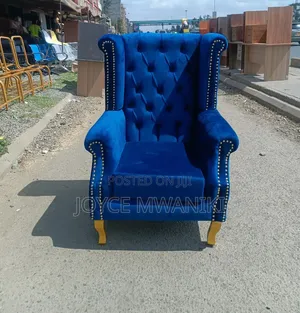 Deep Royal Blue King Chair