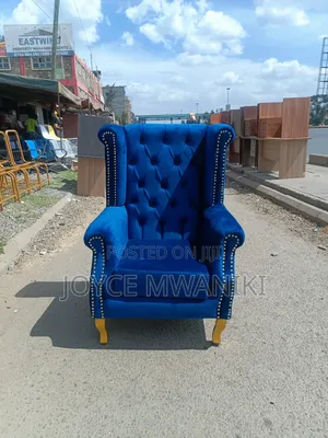 Deep Royal Blue King Chair