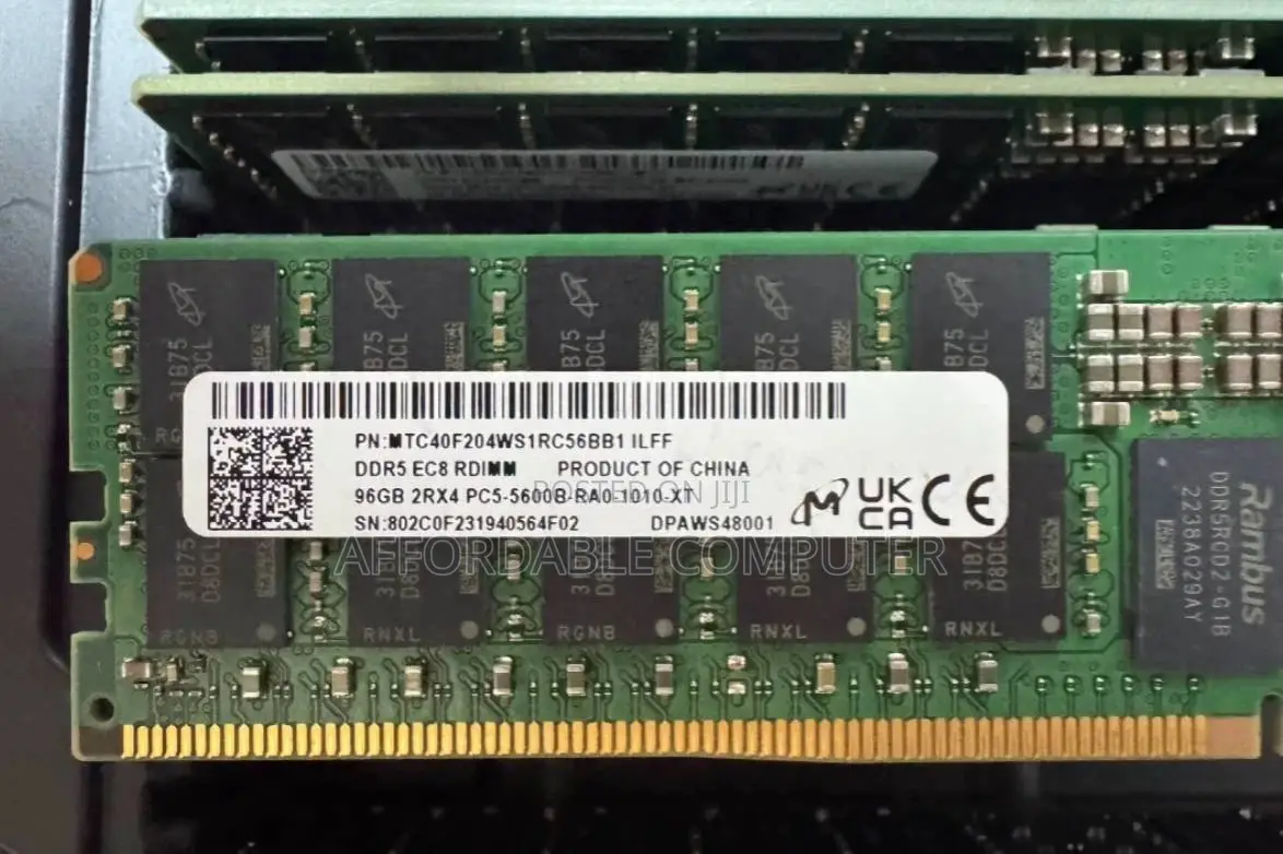 New 96GB 2rx4 Pc5-5600b Ddr5 Server Memory