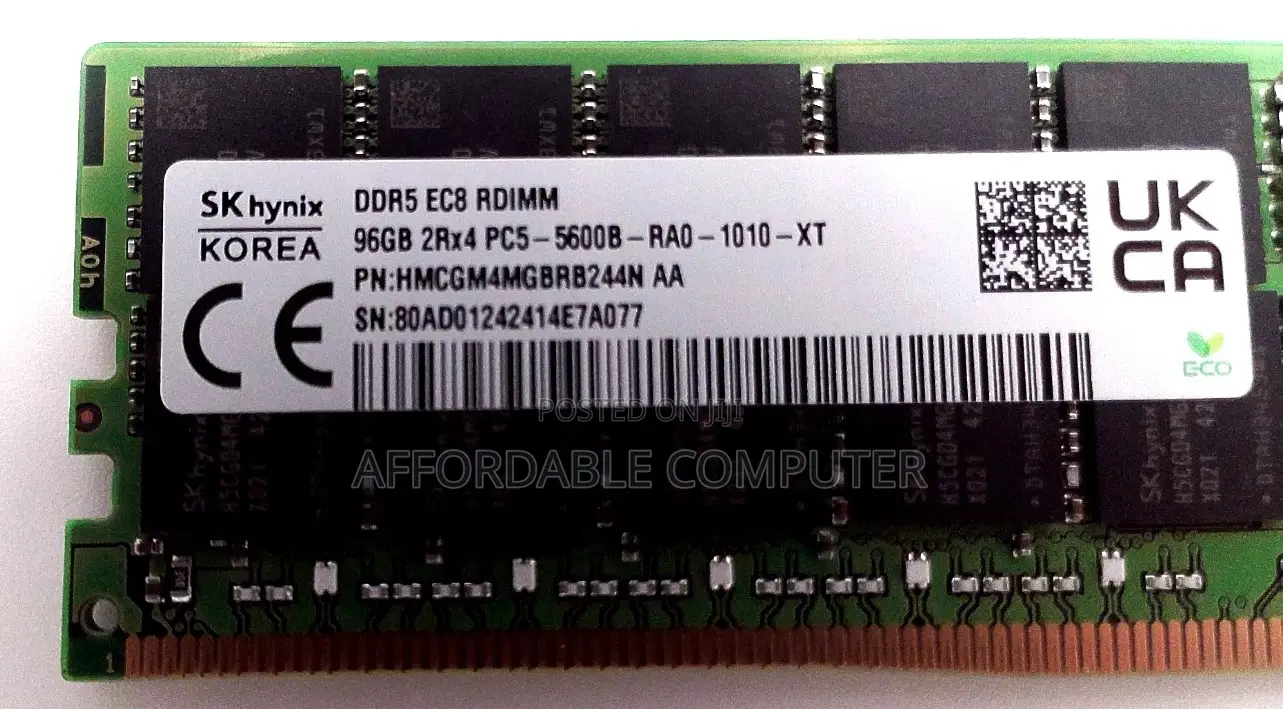 New 96GB 2rx4 Pc5-5600b Ddr5 Server Memory