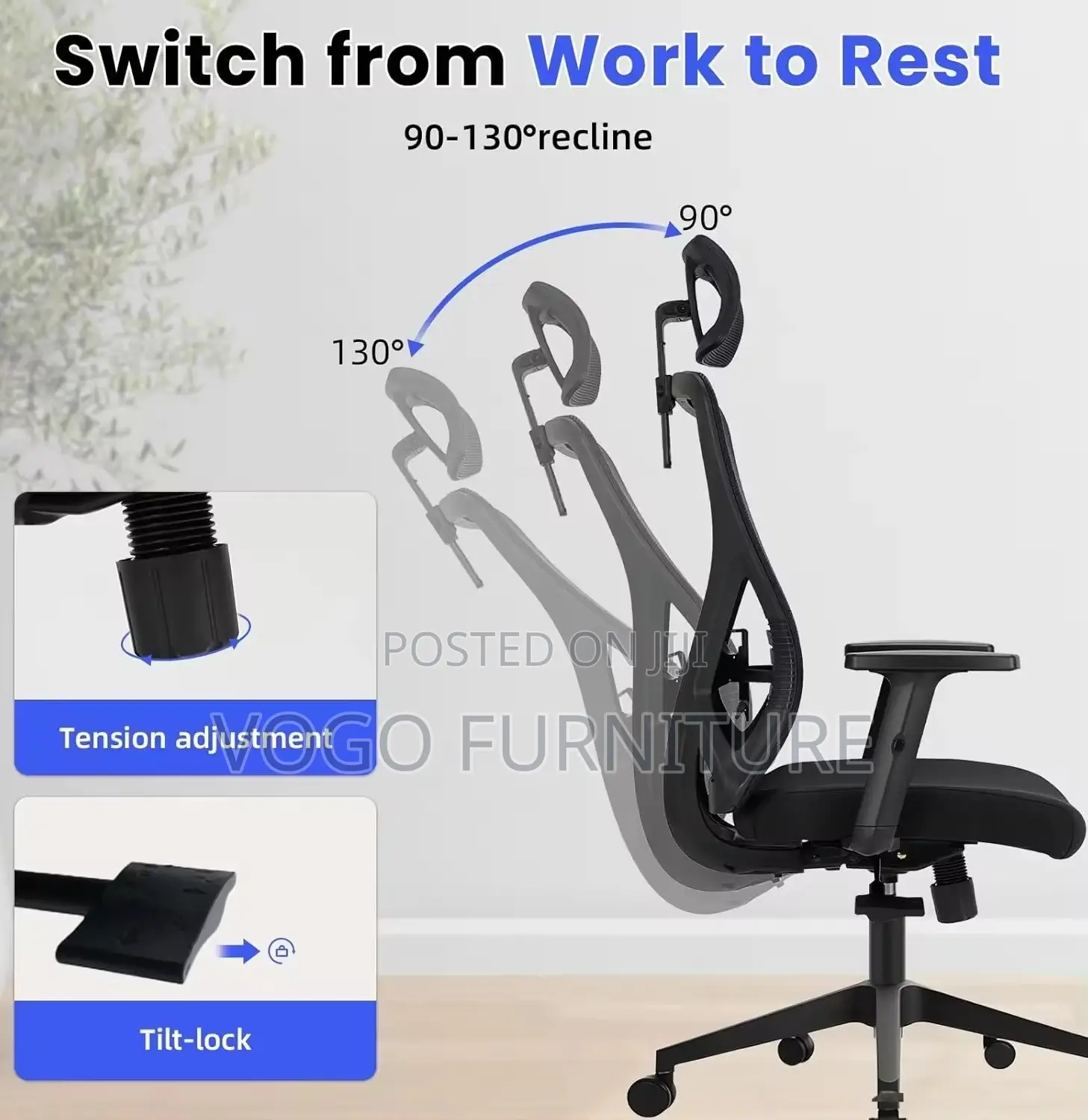 Office Chair; High Back Office Chair