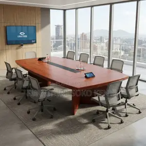 Boardroom Office Table | 3000MM Polished Executive Meeting Table