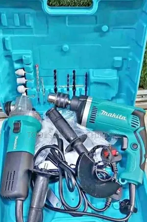 New Brand Makita Combo/Makita 4" Angle Grinder and Corded Drill