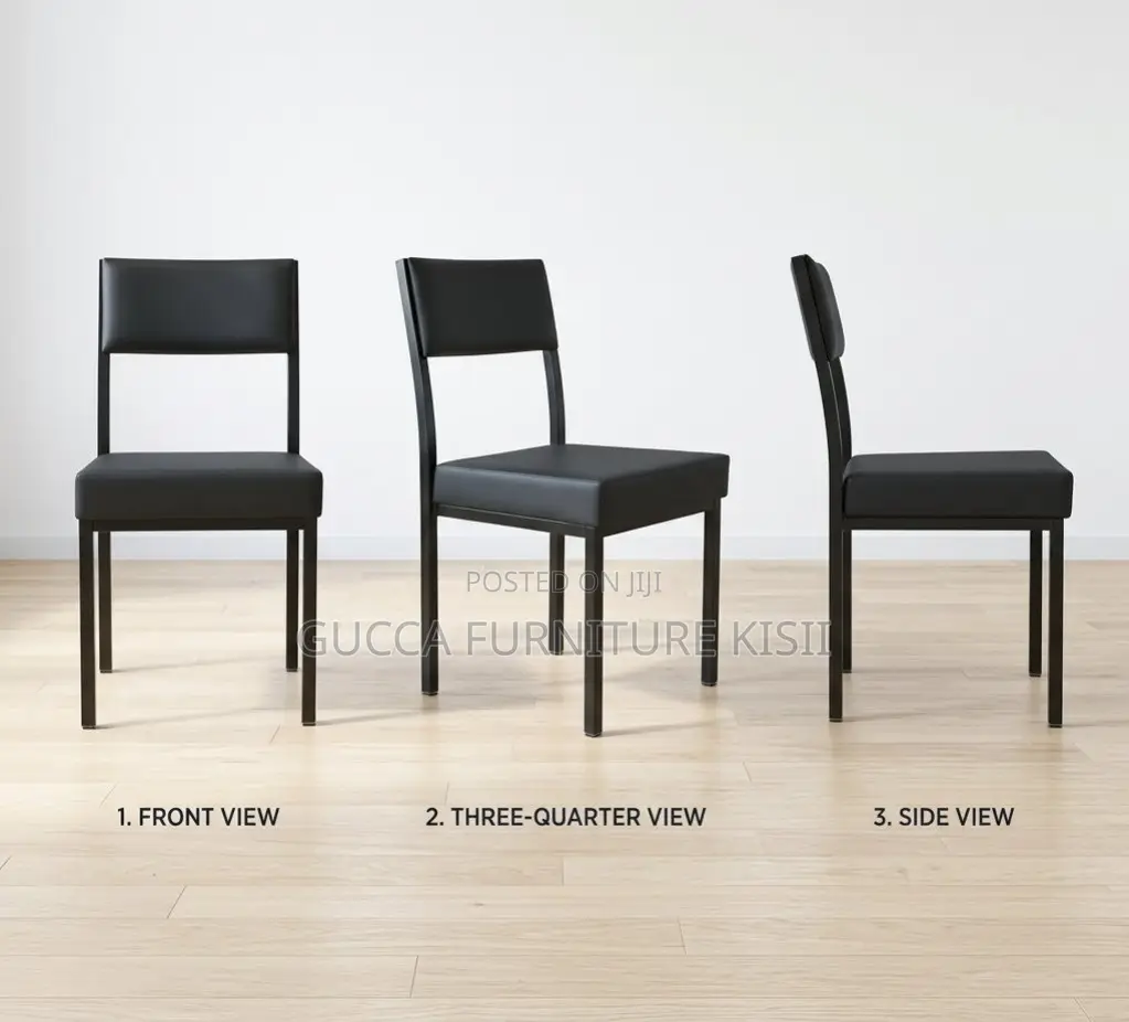 Black Armless Catalina Reception Stackable Chair