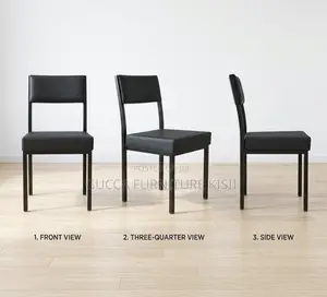 Black Armless Catalina Reception Stackable Chair