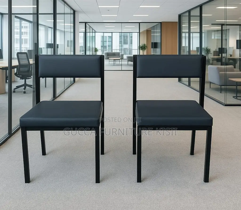 Black Armless Catalina Reception Stackable Chair